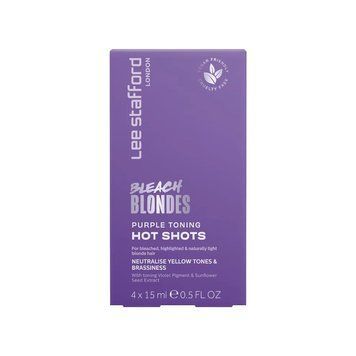 Тонуючі фіолетові ампули для освітленого волосся Lee Stafford Bleach Blondes Purple Toning Hot Shots 4 x 15 A00972 фото