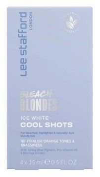 Тонуючі ампули з синім пігментом 4*15 Lee Stafford Bleach Blondes Ice White Cool Shots 4 x 15 мл A00980 фото