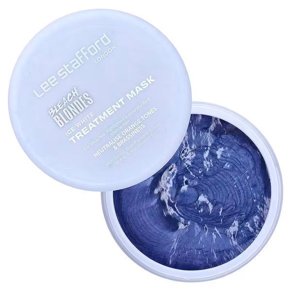 Маска для волосся з синім пігментом Lee Stafford Bleach Blondes Ice White Toning Treatment Mask A00981 фото